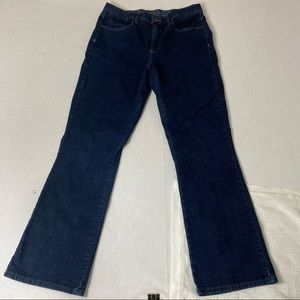 Lee Comfort Waistband Denim Jeans bootcut dark womens country stretch ca…